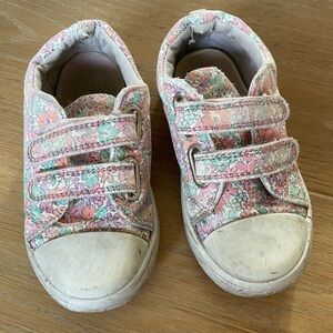 Nike girls toddler flower shoes sneakers pink size 9c